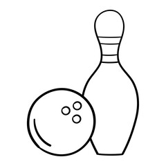 Bowling ball and pin