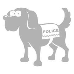 Obraz premium Police Dog Cartoon