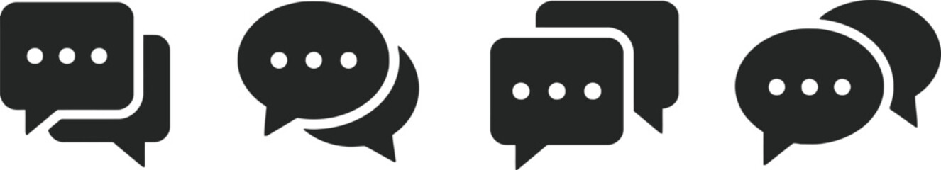 speech bubble, text box, chat, dialogue, communication, message, talk, thought, conversation, shape, set, collection, blue, yellow, red, outline, solid, blank, empty, comic, notification, information,