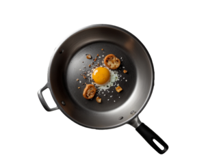Black Nonstick Saucepan with Glass Lid.  generative ai