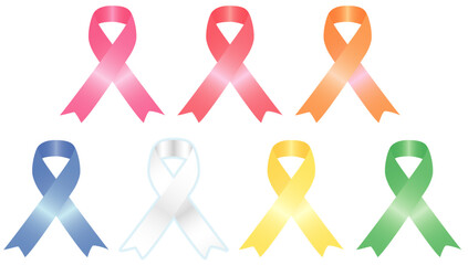 サテン風の可愛い啓発リボンセット