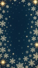 Elegant snowflake starry night mobile wallpaper