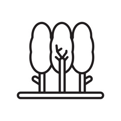 Tree Collection Line Vector