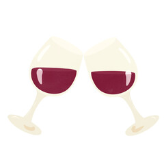 Two glasses of red wine