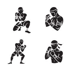 fighting stance vector design 