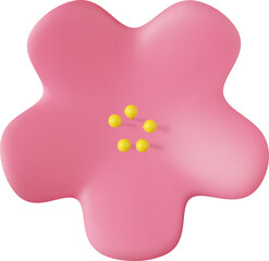 3D pink flowers with pink petals