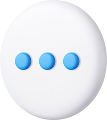 3d Blank white speech bubble