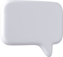 3d Blank speech bubble pin