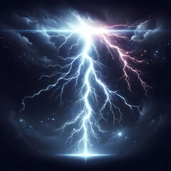 Realistic Multicolor Thunderstorm Flash and Dynamic Electric Strikes,Generative AI