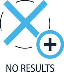Obraz premium No results error failed search vector icon large X mark plus sign new attempt solution