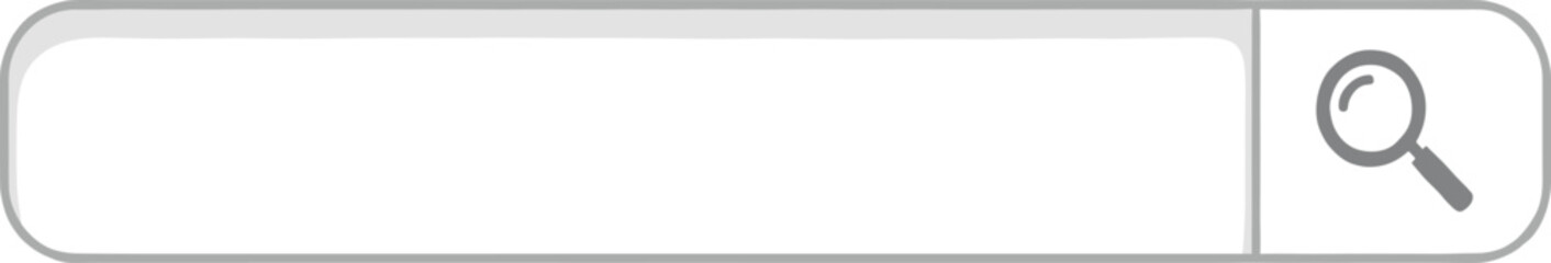 Search bar input field empty mockup magnifying glass icon UI UX web app interface vector