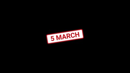 5 March stamp animation