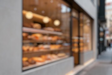 Blur image of bakery shop.