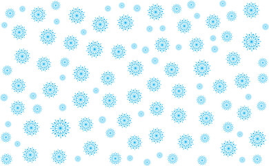Minimalist Blue Snowflake Dot Pattern