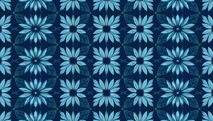 Seamless vector leaves pattern over abstract geometric grid background creating modern organic textured visual design