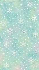 Winter snowflakes watercolor pattern