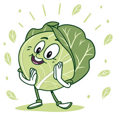 funny green cabbage