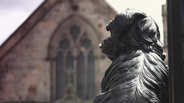 Statue and fountain Of Greyfriars Bobby is A Symbol Of The City Of Edinburgh