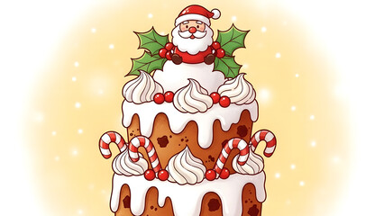 santa claus in the snow