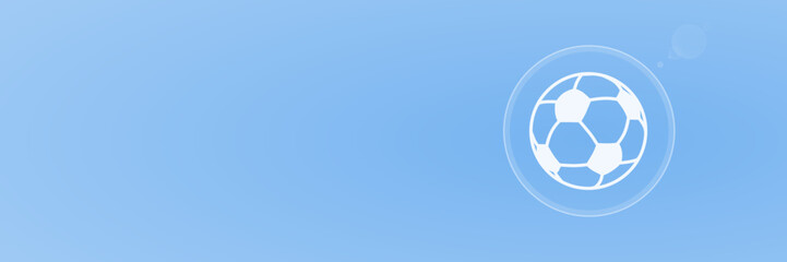 Obraz premium Klassischer Fußball Header Copy Space Vektor für Sport, Hobby, Freizeit, Teamgeist und Meisterschaften. Symbol für Spiel und Bewegung.