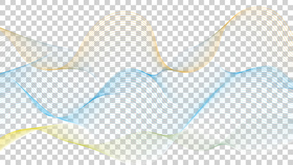 Abstract gradient waves. Vector illustration.Vector element illustration for poster. curved sound waves with dynamic wavy stripes. Abstract waves, Modern design elements create dynamic visual impact.