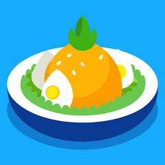 Spicy delicious food vector illustration