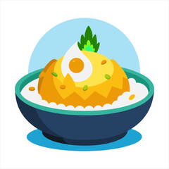 Spicy delicious food vector illustration