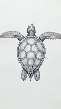 Sea Turtle Hatchlings: Hand Drawn Graphic Animation of Endangered Species Conservation Efforts