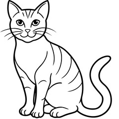 Obraz premium black and white cat