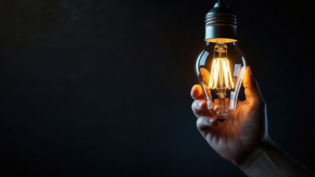 light bulb in hand