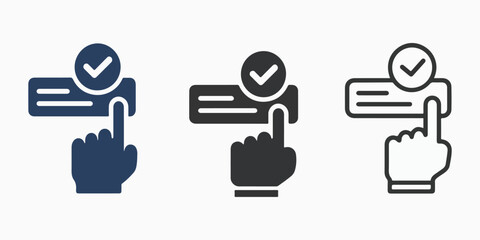 Click Confirmation Hand Icon Set