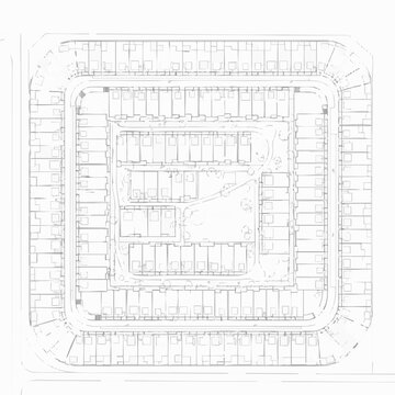 Architectural Blueprint of Multi-Level Parking Garage Design and Layout.