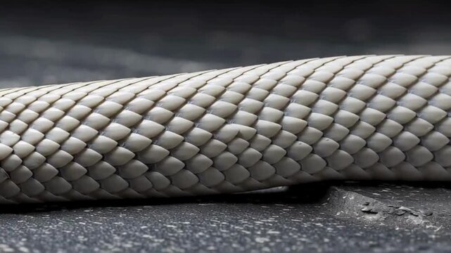 Close-up macro shot of light-colored snake scales showing intricate texture and pattern.