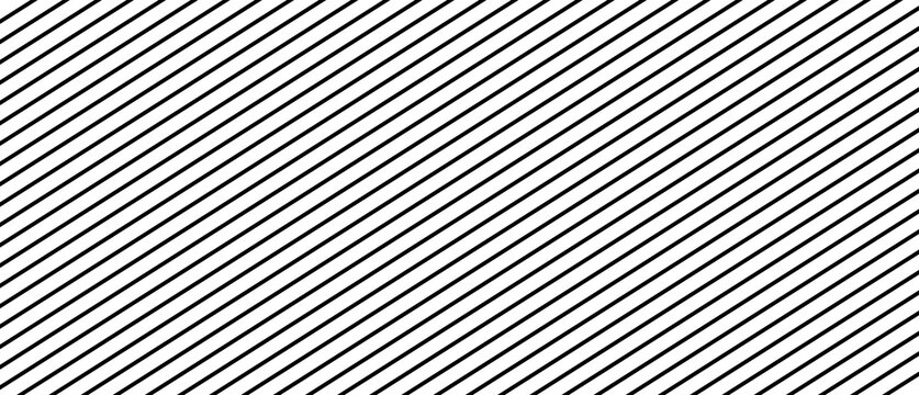 Diagonal lines on white background. Rows of slanted black lines. Stripes grid.