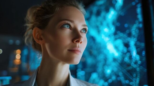 Female Nutrition Researcher Mapping Global Food-Health Correlation