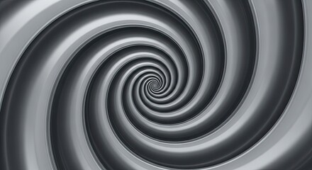 Hypnotic Spiral Pattern Optical Illusion Black and White Abstract Design Element