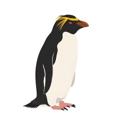 Cute penguin vector illustration on a white background