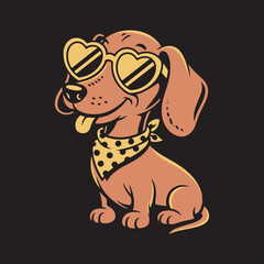 playful dog illustration