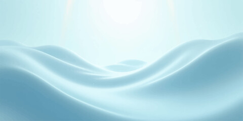 Abstract smooth blue silk flowing wave texture design background
