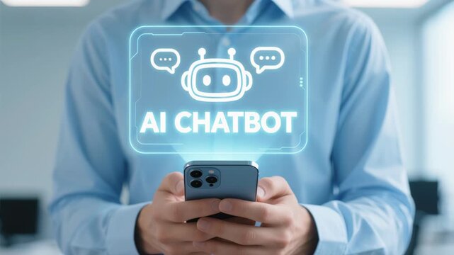 AI chatbot business customer engagement and communication, virtual interface data insights for digital advertising and futuristic marketing trends