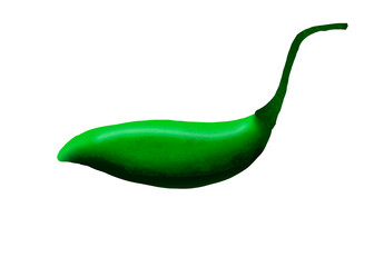 green leaf isolated on white background