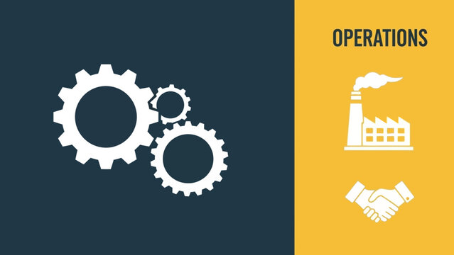 Interlocking Gears Representing Industrial Operations and Engineering Systems