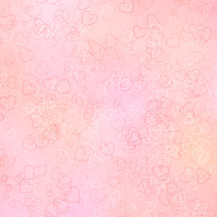 ハートが舞う背景イラスト・ピンク