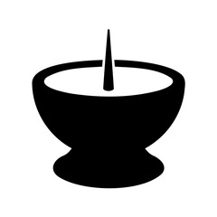 Simple candlestick holder silhouette with a spike for securing the candle