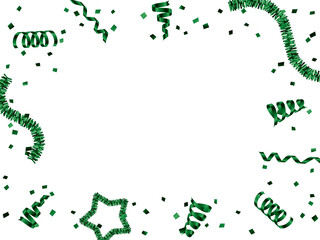 Fリボン、モール、紙吹雪、17緑