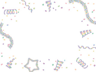 Fリボン、モール、紙吹雪、20虹淡