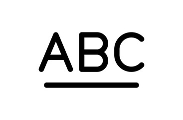 ABC Grammar Line Icon