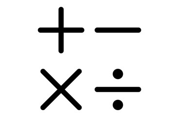 Obraz premium Math Symbols Line Icon