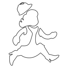 Cartoon character running