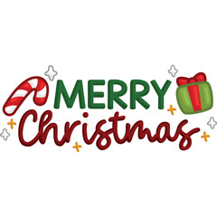 a vector of a Christmas typography 